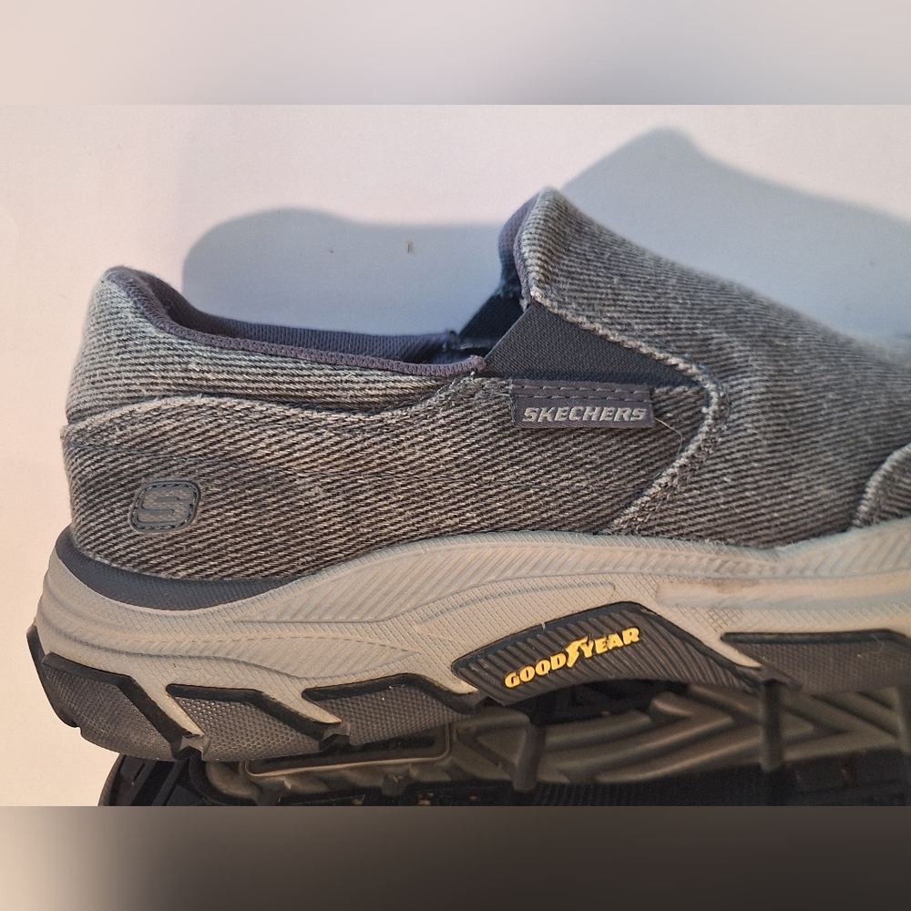 Skechers Respected Fallston Relaxed Fit Air Cooled Memory Foam Charcoal Grey 8 - Picture 12 of 16